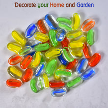 Glass Gem Stone Marbles – Flat Round Pebbles for Vase Fillers, Aquarium, and Fish Tank Decoration