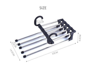 Adjustable Trouser Pants Hanger Organizer – Space-Saving Closet Solution