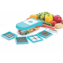 7 In 1 Plastic Vegetable Dicer Blue