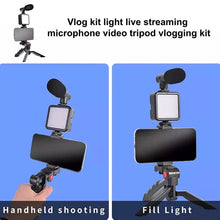 Vlogging Kit for Video Making - Mic, Mini Tripod, LED Light, & Phone Holder Clip