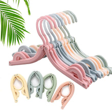 Travel Folding Hangers - With Clips, Portable Design, Clothes Drying & Travel Use