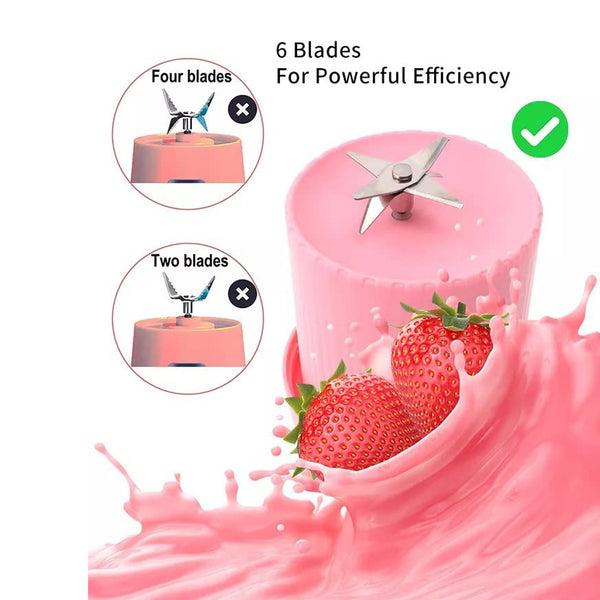 Portable Blender Juicer – Mini Mixer for Smoothies & Shakes (420ml).