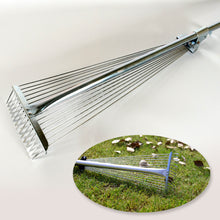 Telescopic Stainless Steel Garden Rake - Adjustable 115-152 cm Lawn Tool