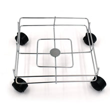 Stainless Steel Square Oil Stand for Easy Carrying of Oil Bottles and Jars.