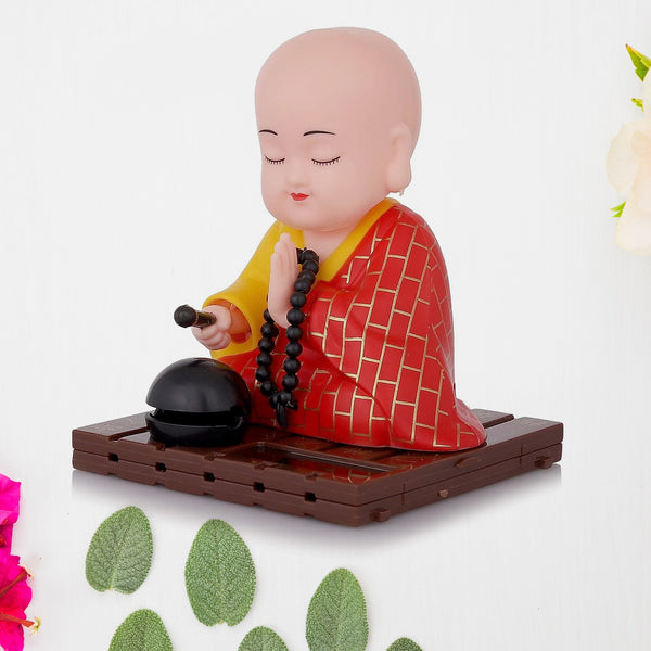 Solar Powered Sitting Buddha Statue  Moving Head And Hand (1 Pc  Big)