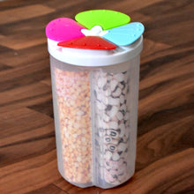 4-Section Airtight Transparent Plastic Food Storage Container for Organized Storage.