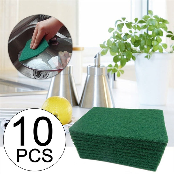 Green Kitchen Scrubber Pads for Utensils & Tiles Cleaning – Pack of 4