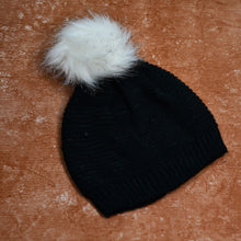 6342 Mens And Womens Skull Slouchy Winter Woolen Knitted Black Inside Fur Beanie Cap.