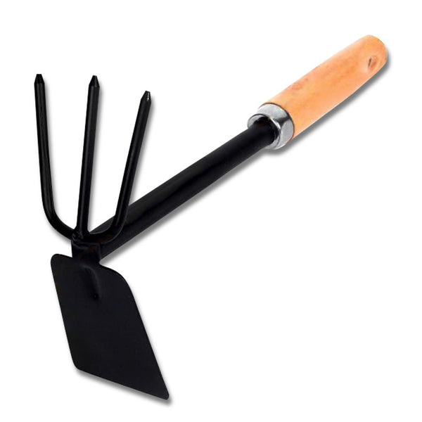 2 In 1 Double Hoe Gardening Tool With Wooden Handle