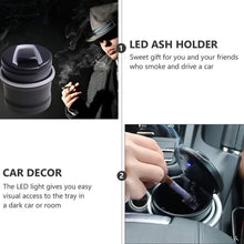 Portable Car Ashtray With Lid And Blue Led Light (1 Pc  With Color Box) Wukusy