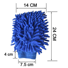 4917 Microfiber Wash And Dust Chenille Mitt Cleaning Gloves