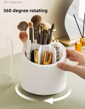 Plastic Transparent Rotatable Table Cosmetic Storage Box For Makeup Brush Pen Stuff