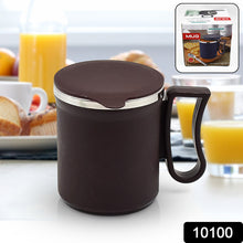 Coffee Mug With Lid And Handle-plastic Covered Stainless Steel Mug (Random Color Approx 200 Ml)