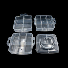 7984 18 Grid 3 Layer Box Clear Plastic Organizer Jewelry Storage Box With Adjustable Dividers Transparent Organizer Box For Earring Fishing Hooks (18 Grids Plastic Storage Box)