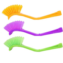 Plastic Wash Basin Toilet Seat Cleaning Brush – Multicolour