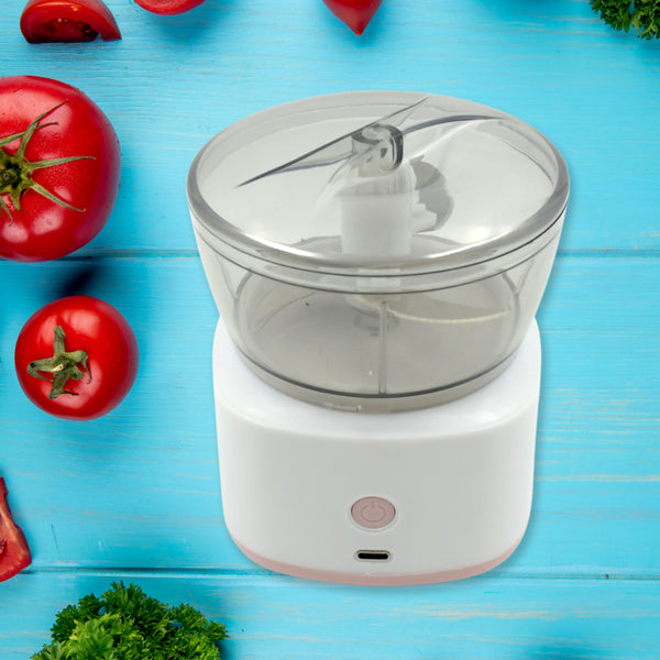 5769 Portable Mini Food Processor Chopper Electric Veggie Chopper 3 Blades With Charching Cable Type C Vegetable Chopper Garlic Chopper Food Grinder For Chopping Ginger Pepper Chili Onion Fruit Meat