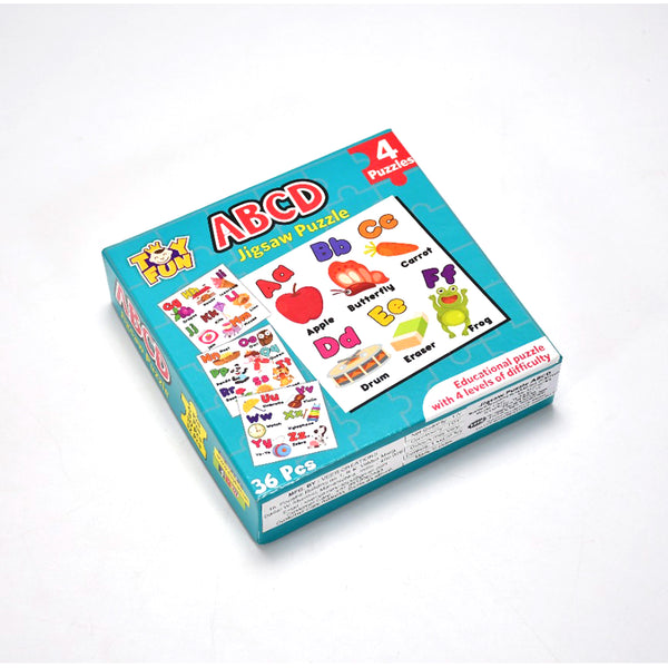 ABC Learning Jigsaw Puzzle Toy for Children – Set of 4 Puzzles for Educational Play.