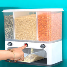 3-in-1 Easy Flow Cereal Dispenser – Push Button Wall Mount Container for Kitchen Storage