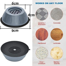 Washer Dryer Anti-Vibration Pads with Suction Cup Feet - Reduces Noise & Movement