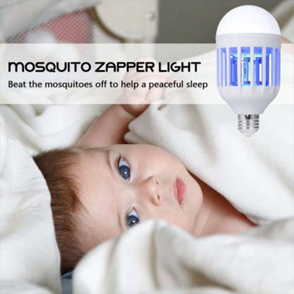 12W/15W Mosquito Killer Lamp – E27 LED Zapper Light Bulb for Household Use, Effective for Summer Moths and Flying Insects