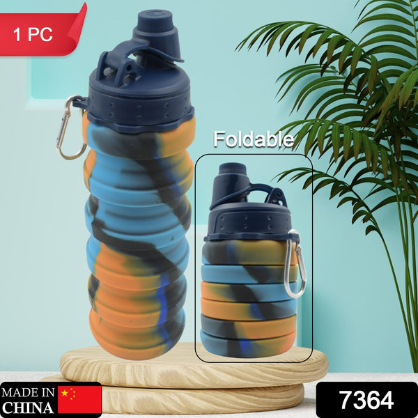 Foldable Water Bottle – BPA Free, FDA Approved, Leak-Proof Silicone for Sports & Travel (1 Pc, 24cm Foldable)