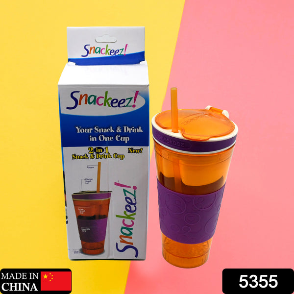 Snackeez 2-in-1 Travel Cup – Snack & Drink Container (1 Pc)