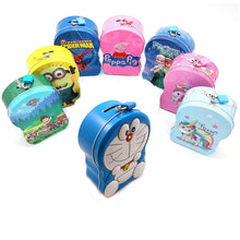 Cartoon Character Metal Piggy Bank – Durable Coin Box for Kids