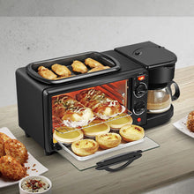 3-in-1 Breakfast Maker - Portable Toaster Oven, Grill Pan & Coffee Maker