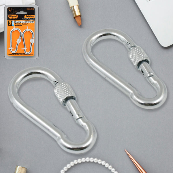 Snap Hook With Screw-stainless Steel Snap Hook Clip Heavy Duty Carabiner Clip (660 Mm  2 Pcs Set)