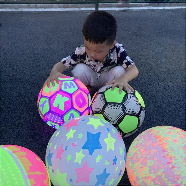 8056 Bouncy Stress Reliever Fun Play Led Rubber Balls For Kids (1pc Only)