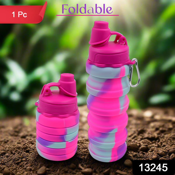 Silicone Foldable Water Bottle – 500ml, 24cm (1 Pc)