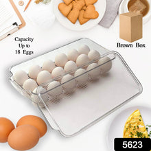 Plastic 18 Cavity Egg Storage Box Or Egg Trays For Refrigerator With Lid  Handles High Quality Rectangular Egg Tray Box For 18 Egg (1 Pc)