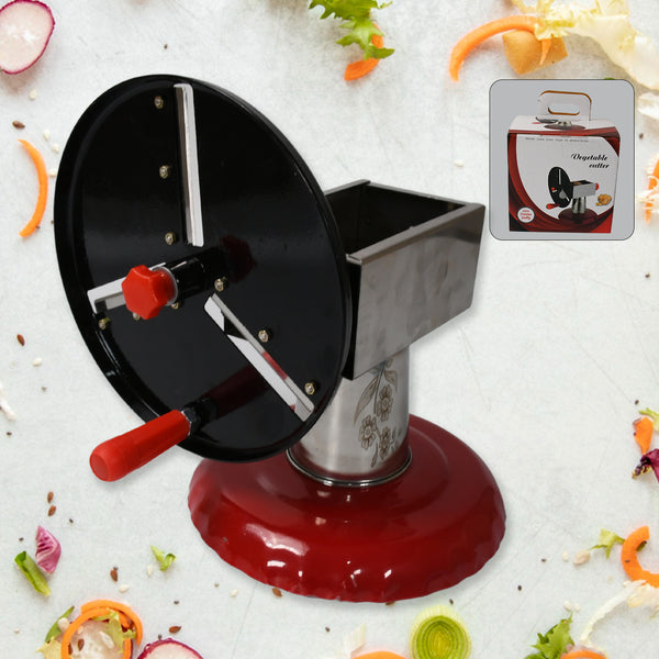 Stainless Steel Chips Maker & Vegetable Slicer – Potato Slicer, Grater & Chipper with Iron Wheel & Stand