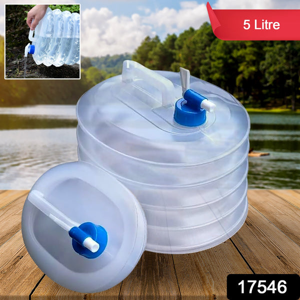 Outdoor Camping Collapsible Water Container – Portable with Carry Handle & Tap Valve, Large Food Grade