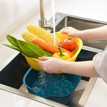 5228a  Kitchen Bowl Plastic Washing Bowl And Strainer Drainer Basket For Home  Kitchen Use