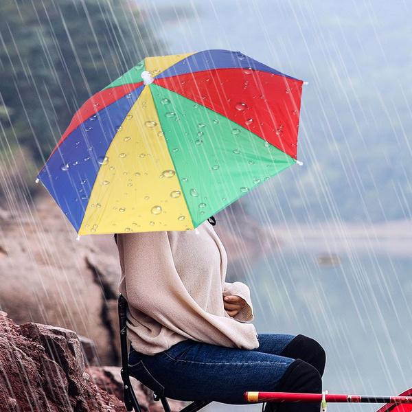 Hands-Free Umbrella Hat for Sun and Rain Protection