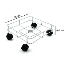 Stainless Steel Square Oil Stand for Easy Carrying of Oil Bottles and Jars.