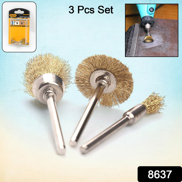 Brass Wire Wheels 3 Pcs Brass Wire Wheels Rust Removal Tool