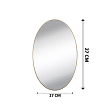 Oval Shape 3D Mirror Sticker - Decorative for Household & Office Use, Multipurpose Adhesive Sticker