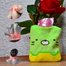 Green Kitty Small Hot Water Bag With Cover