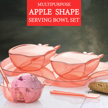 Apple Shape 2-Piece Serving Set – Bowl with Spoon and Tray for Snacks & Pickles