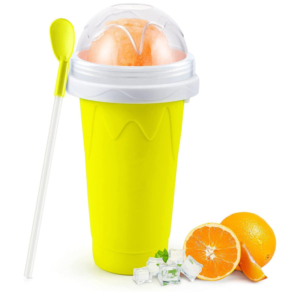 Smoothies Maker Cup Magic Quick Frozen Smoothies Cup Cooling Cup Double Layer Squeeze Cup Slushy Maker (1 Pc)