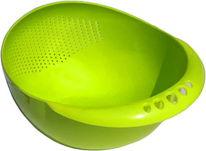 Virgin Rice Bowl - Durable Plastic Strainer for Washing Vegetables, Fruits, and Rice (1 Pc)