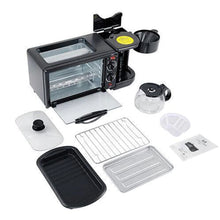 3-in-1 Breakfast Maker - Portable Toaster Oven, Grill Pan & Coffee Maker