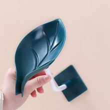 Leaf-Shape Self-Draining Soap Dish with Suction Cup – Ideal for Shower, Bathroom & Kitchen