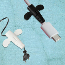 Silicone Data Cable Protector – 2-in-1 Angel Cable Cover for Mobile & Earphone Cord Saver