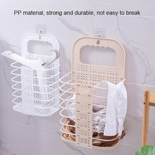 Wall Hanging Laundry Basket & Clothes Hanger - Dirty Clothes Storage Hook for Bathroom & Laundry Room (1 Pc)