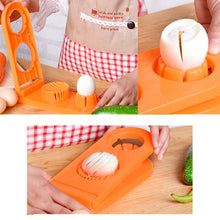 2-in-1 Double Cut Egg Cutter - Stainless Steel Wire, Easy Boiled Egg Slicing Tool