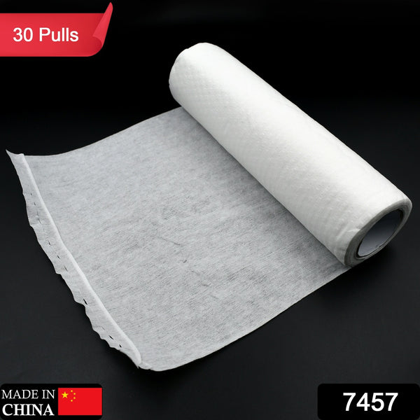 7457 Non Woven Reusable And Washable Kitchen Printed Tissue Roll Non-stick Oil Absorbing Paper Roll Kitchen Special Paper Towel Wipe Paper Dish Cloth Cleaning Cloth 30 Sheets