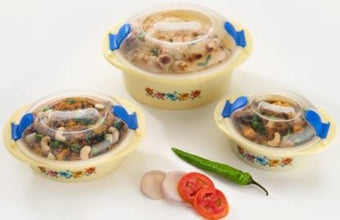 Hot 'N' Fresh Insulated Plastic Casserole Gift Set - 3 Pieces, Ideal for Keeping Food Warm and Serving